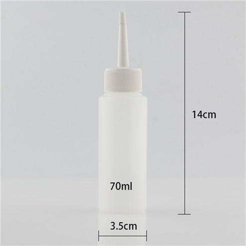 size of 70ml HDPE /LDPE Plastic Bottle with long tip cap